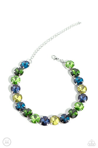 Alluring A-Luster - Green Choker Necklace