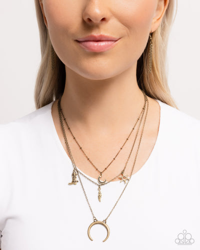 Saloon Sass - Brass Necklace