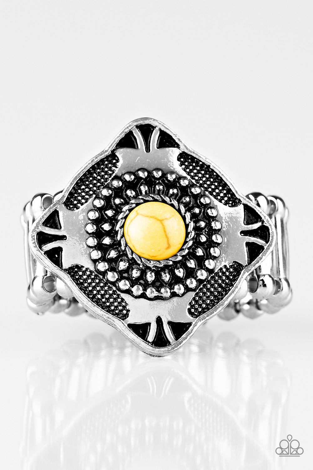 Four Corners Fashion - Yellow Ring Paparazzi 