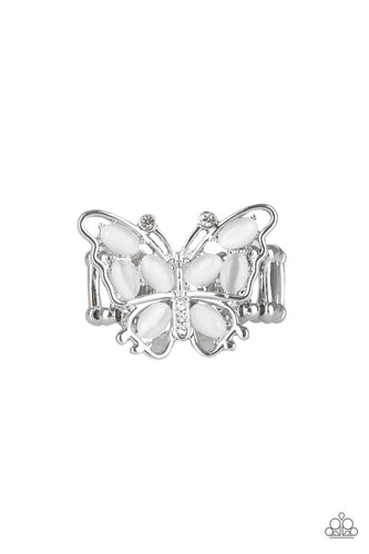 Flutter Flair - White Ring - Jaime G's $5 Accessories