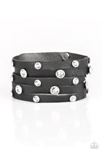 Load image into Gallery viewer, Rhinestone Reputation - Black Bracelet - Jaime G&#39;s $5 Accessories