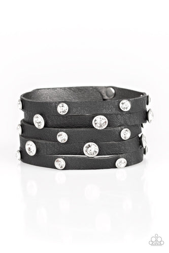 Rhinestone Reputation - Black Bracelet - Jaime G's $5 Accessories