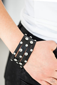 Rhinestone Reputation - Black Bracelet - Jaime G's $5 Accessories