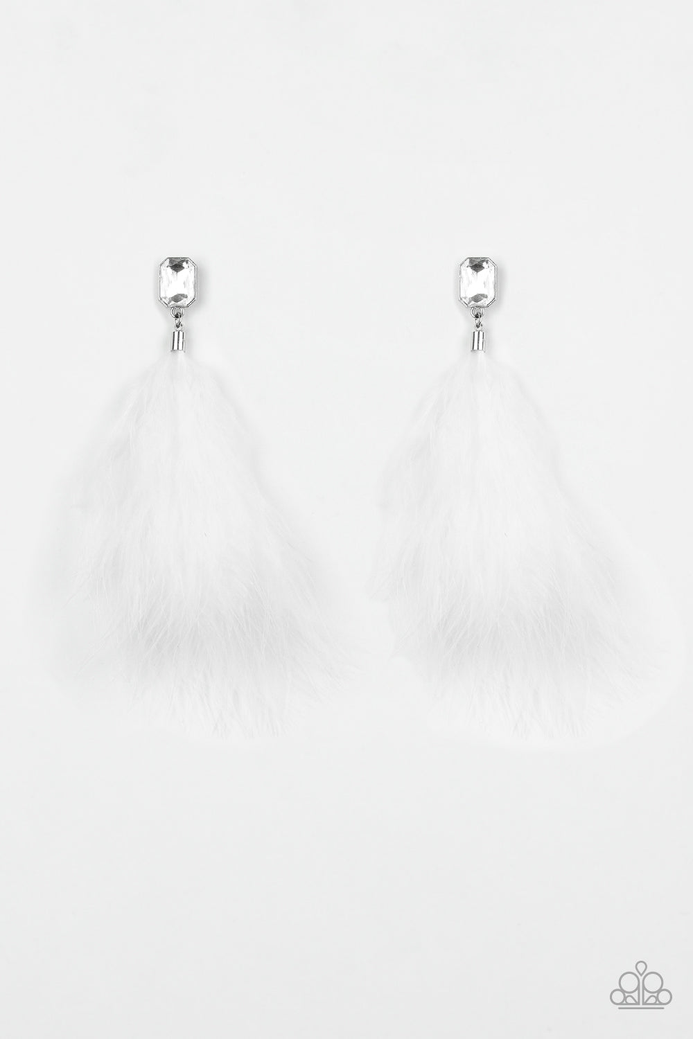 The SHOWGIRL Must Go On! - White Earrings - Jaime G's $5 Accessories