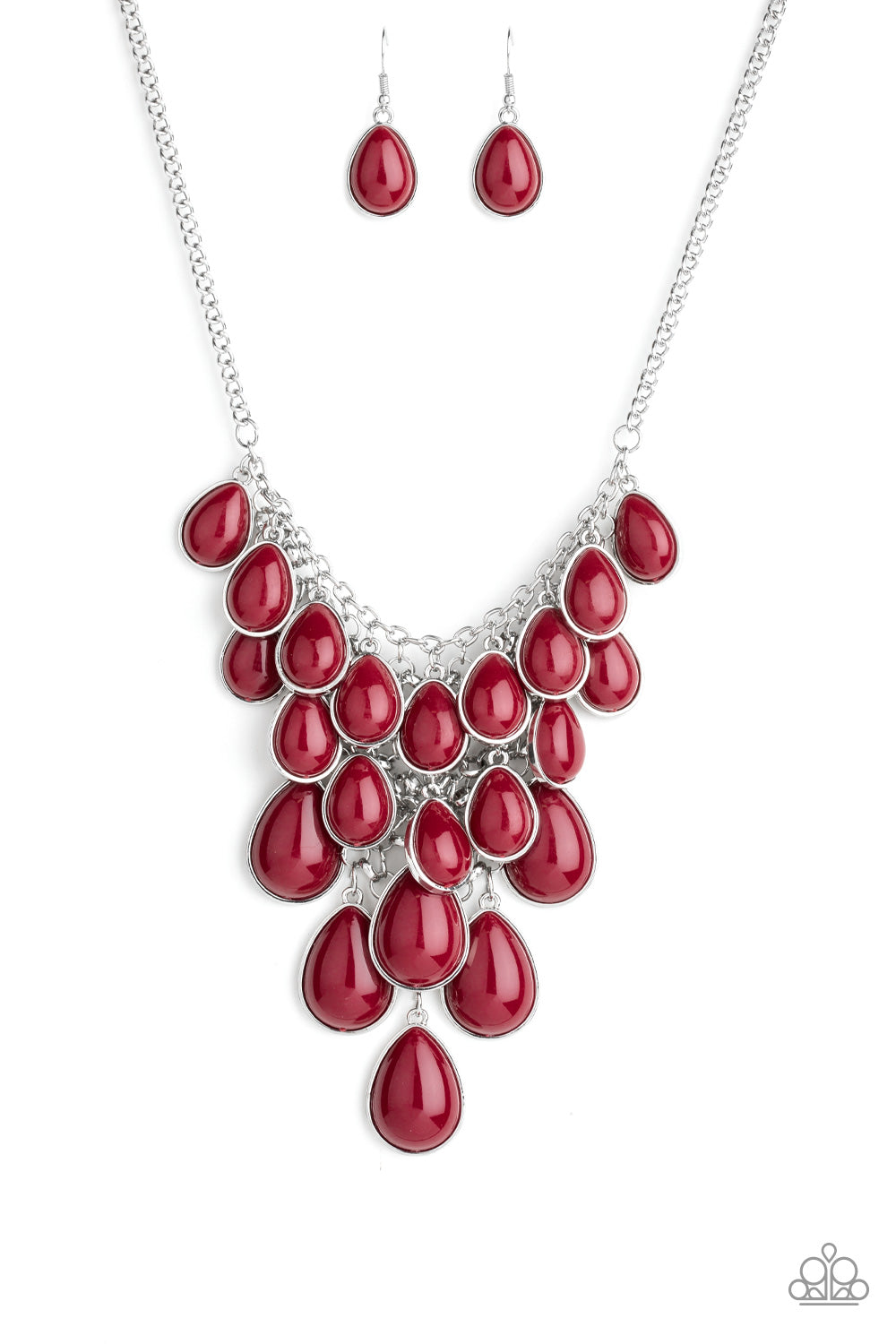 Shop Til You TEARDROP - Red Necklace - Jaime G's $5 Accessories