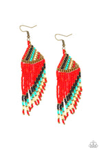 Load image into Gallery viewer, Bodaciously Bohemian - Red Earrings Paparazzi - Jaime G&#39;s $5 Accessories