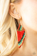 Load image into Gallery viewer, Bodaciously Bohemian - Red Earrings Paparazzi - Jaime G&#39;s $5 Accessories