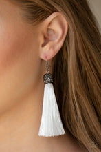 Load image into Gallery viewer, Make Room For Plume - White Earrings - Jaime G&#39;s $5 Accessories