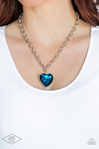 Flirtatiously Flashy - Blue Necklace Paparazzi 