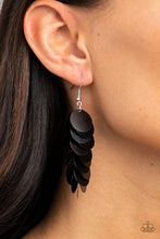 Load image into Gallery viewer, Now You SEQUIN It - Black Earrings Paparazzi 