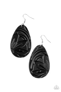 Garden Therapy - Black Earrings Paparazzi 