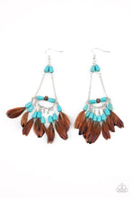 Load image into Gallery viewer, Haute Hawk - Blue Earrings Paparazzi 