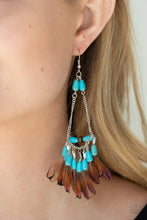 Load image into Gallery viewer, Haute Hawk - Blue Earrings Paparazzi 