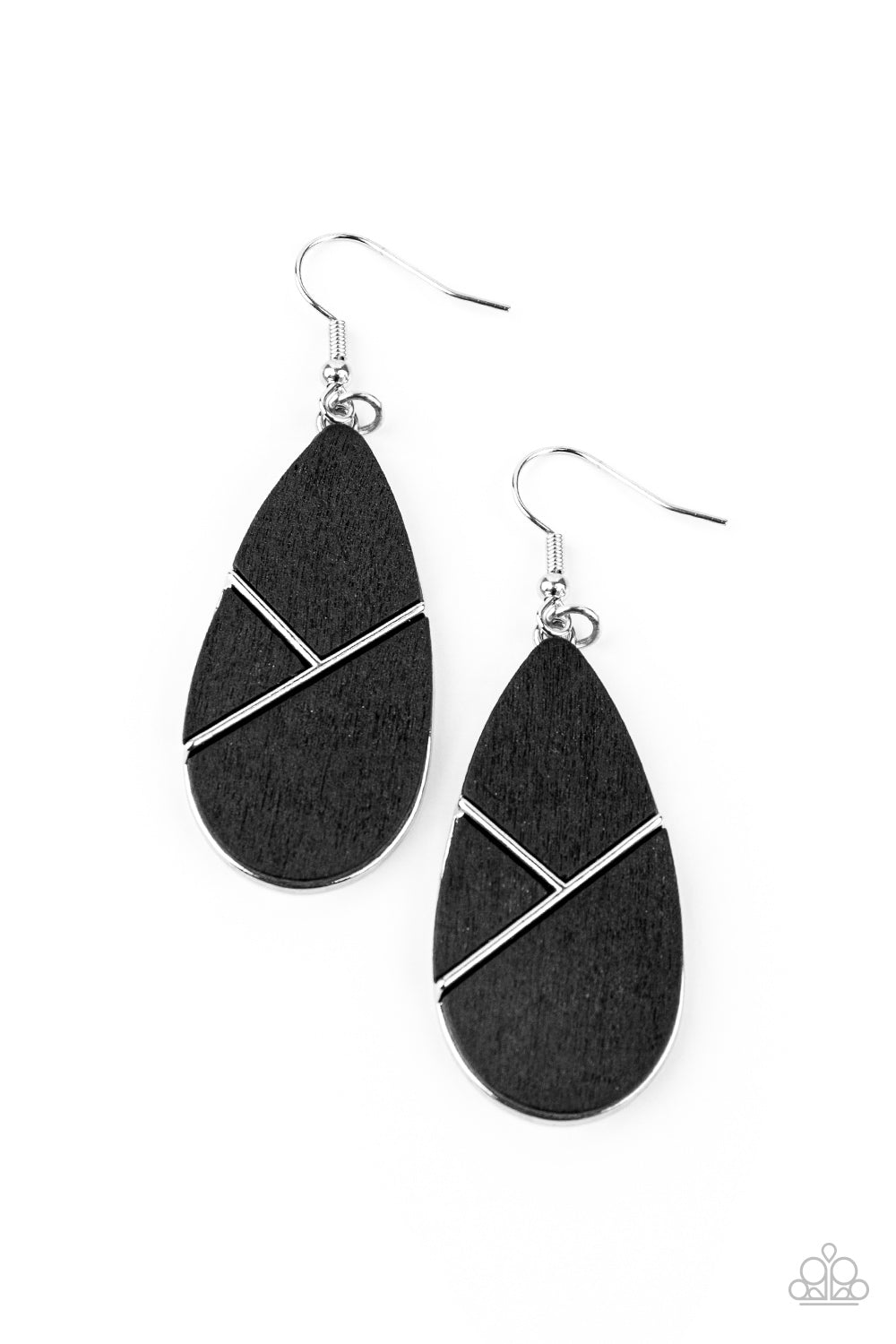 Sequoia Forest - Black Earrings Paparazzi 