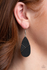 Sequoia Forest - Black Earrings Paparazzi 