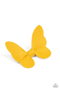 Butterfly Oasis - Yellow Hair Clip Paparazzi