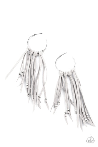 No Place Like HOMESPUN - Silver Earrings Paparazzi 