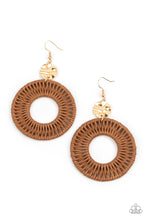 Load image into Gallery viewer, Total Basket Case - Brown Earrings Paparazzi 