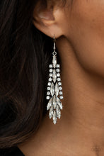 Load image into Gallery viewer, Crown Heiress - White Earrings Paparazzi 