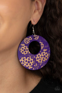 Galapagos Garden Party - Purple Earrings Paparazzi 