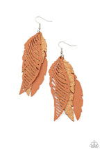 Load image into Gallery viewer, WINGING Off The Hook - Brown Earrings Paparazzi 