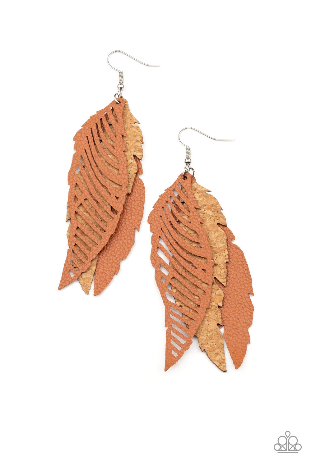 WINGING Off The Hook - Brown Earrings Paparazzi 