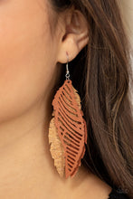 Load image into Gallery viewer, WINGING Off The Hook - Brown Earrings Paparazzi 