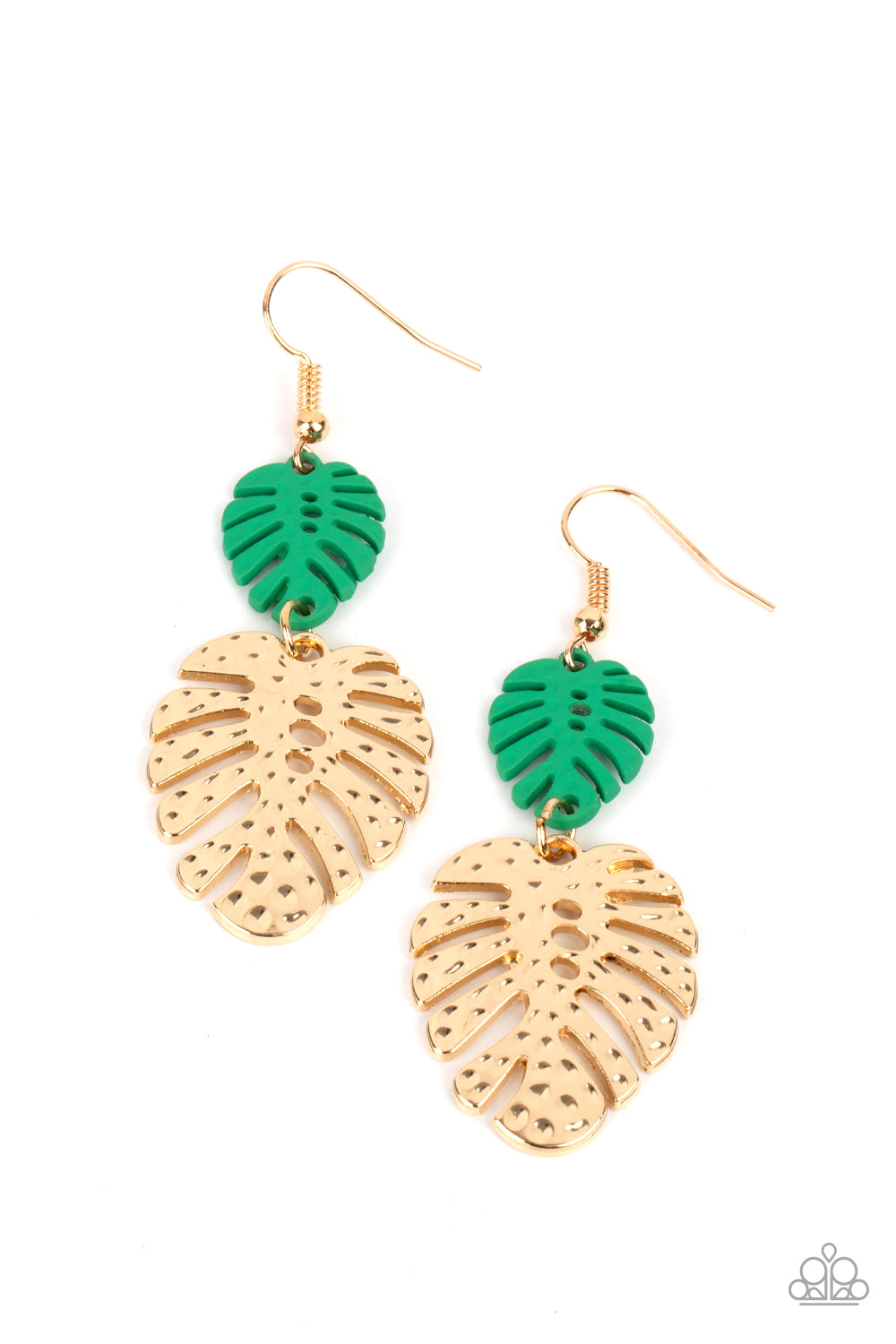 Palm Tree Cabana - Green Earrings Paparazzi 