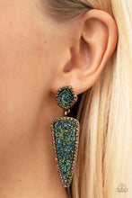 Load image into Gallery viewer, Druzy Desire - Brass Earrings