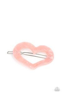 HEART Not to Love - Pink Hair Clip Paparazzi 